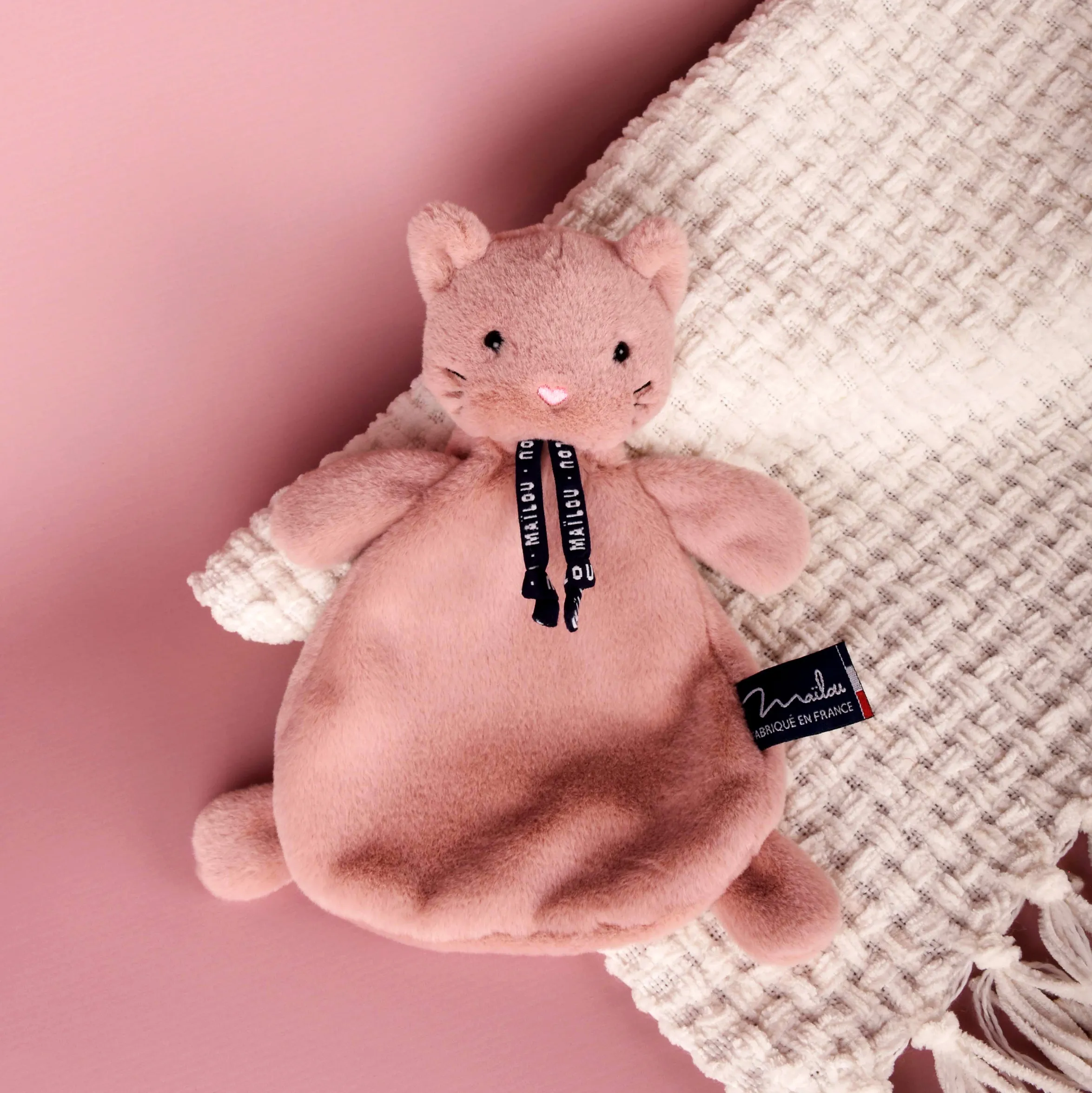 Doudou Chat Rose Dorlotin 24 cm, Mailou