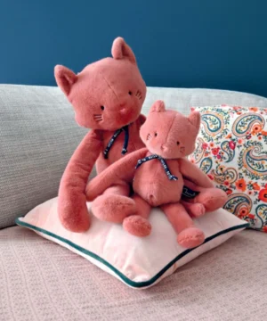 Alternative view of Peluche Chat Rose Méloé 37 cm, Mailou