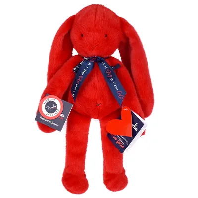Lapin Méloé Rouge Passion 37 cm « Je t’aime à la folie », Mailou
