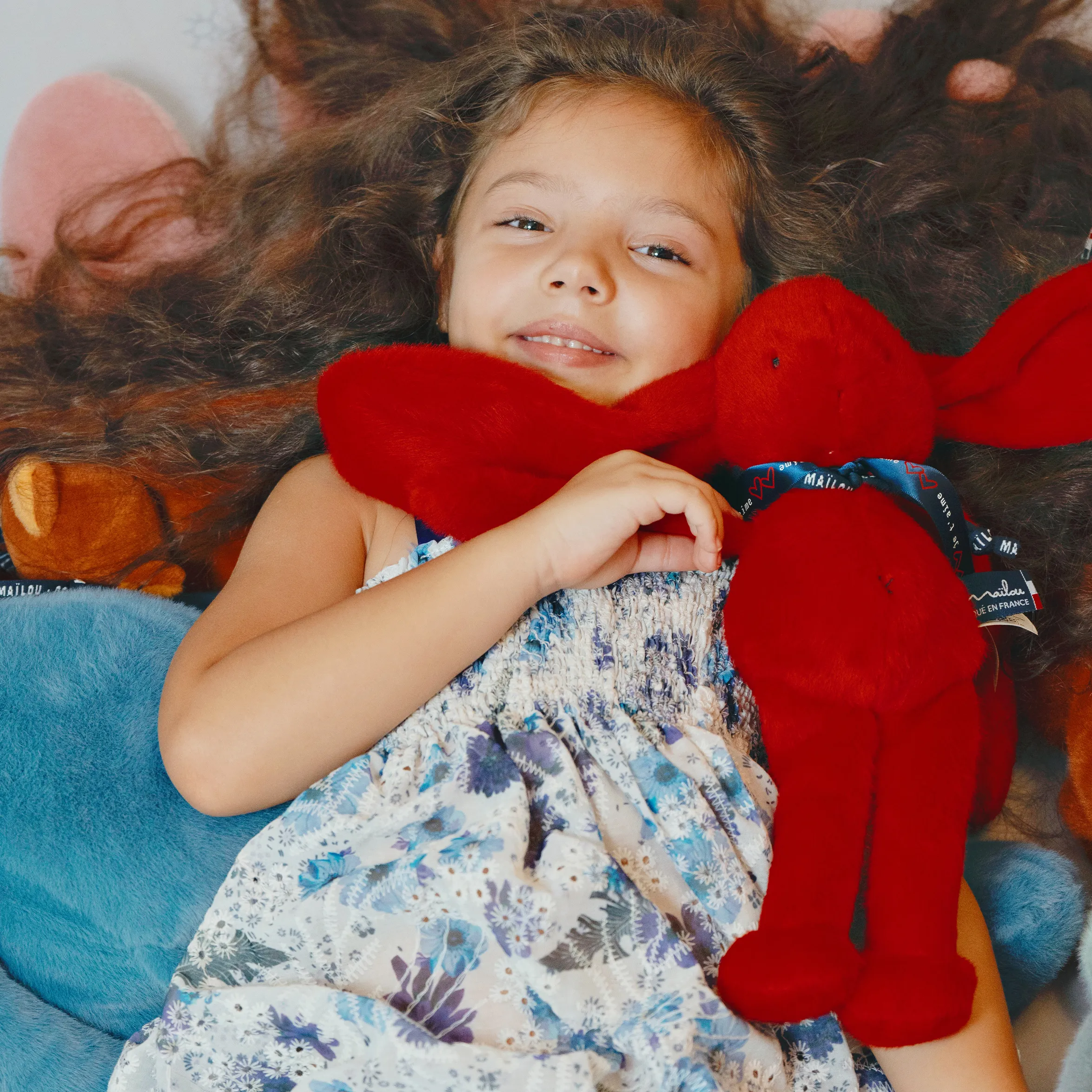 Lapin Méloé Rouge Passion 37 cm « Je t’aime à la folie », Mailou – Image 2