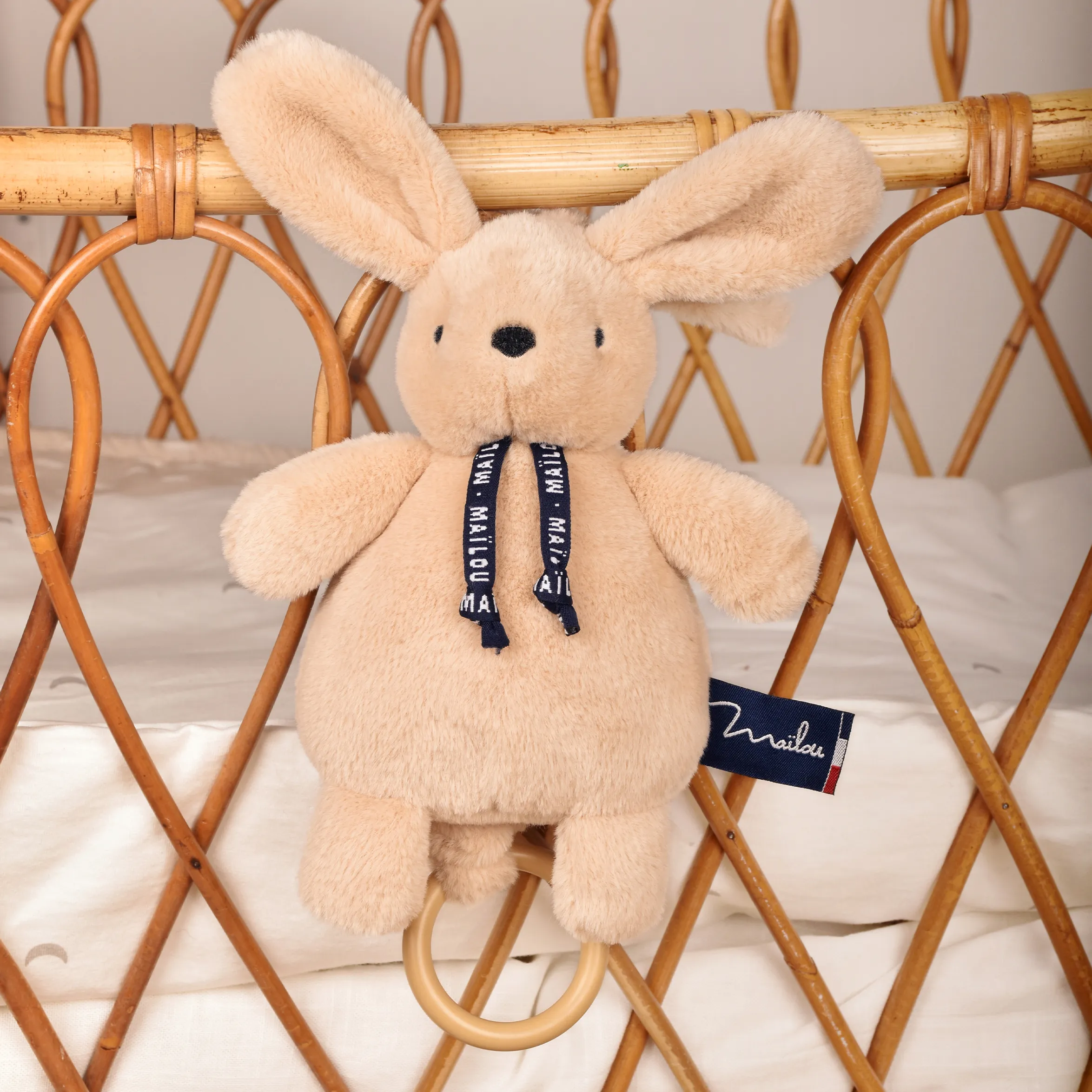 Lapin Dorlotin Boîte à Musique 21 cm Beige, Mailou
