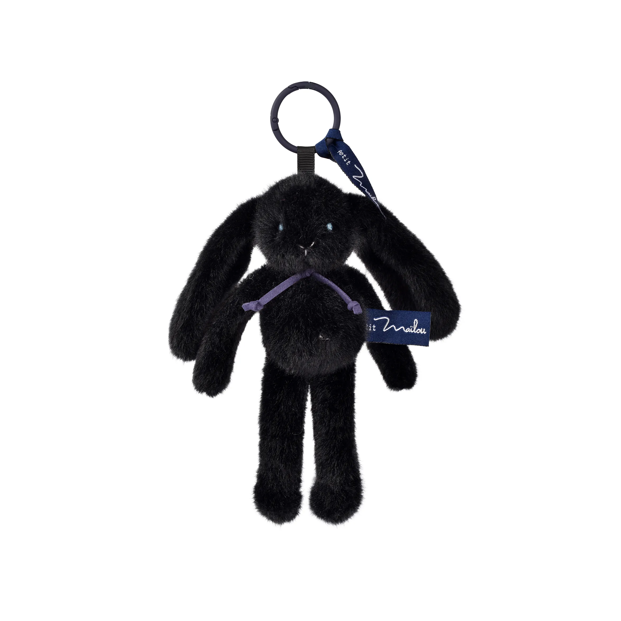 Porte-Clés Lapin Méloé 20 cm Noir, Mailou