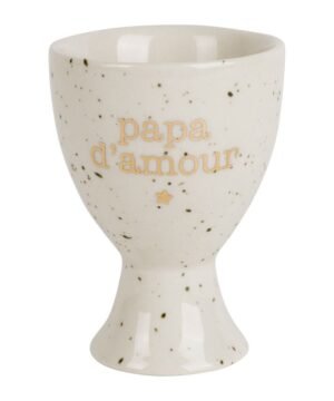 Coquetier Papa Amour Bonheur Étoile Blanc, Yliades