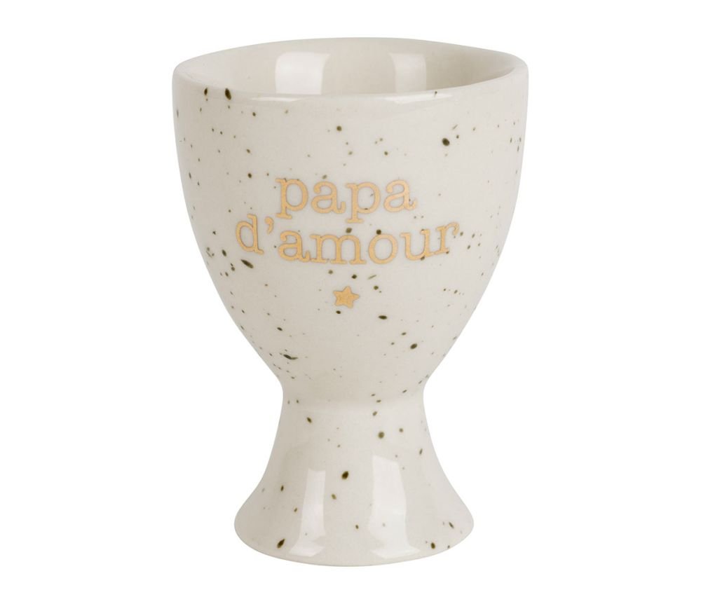 Coquetier Papa Amour Bonheur Étoile Blanc, Yliades