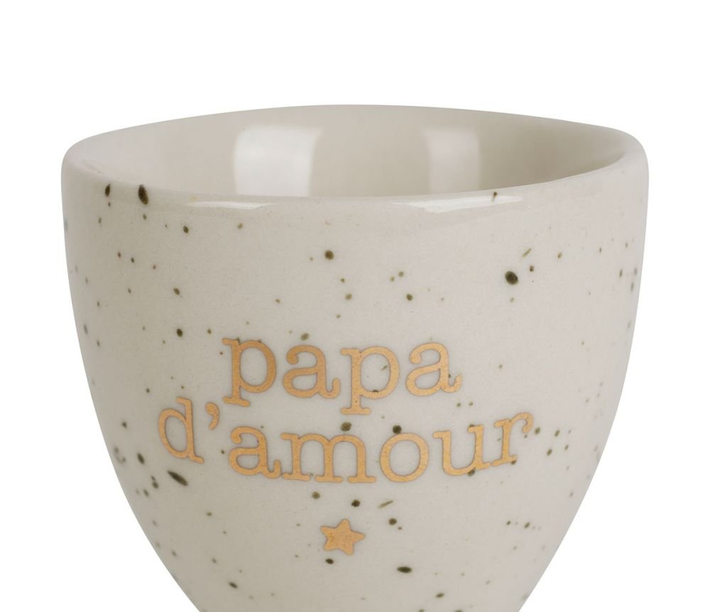 Coquetier Papa Amour Bonheur Étoile Blanc, Yliades – Image 2