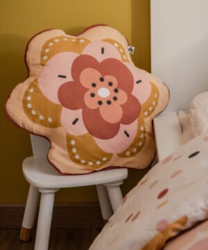 Coussin Déco Déhoussable Barbotine 100 % Coton, L’Effet Papillon