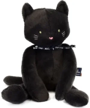 Peluche Chat Méloé 37 cm Anthracite, Mailou