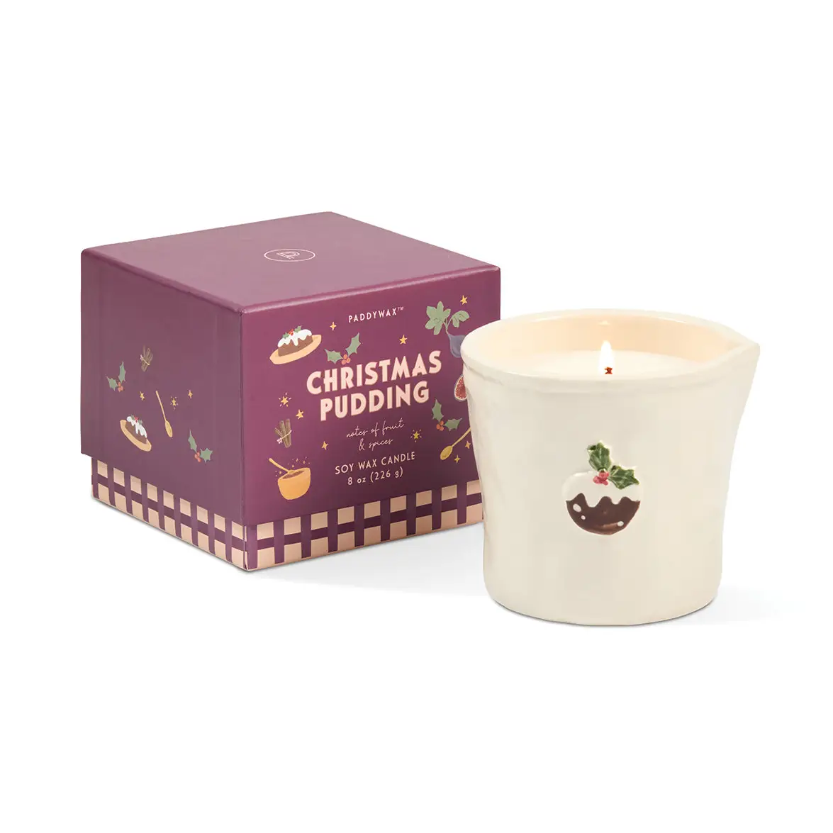 Bougie Parfumée Bistro Christmas Pudding Fruits & Épices, Paddywax