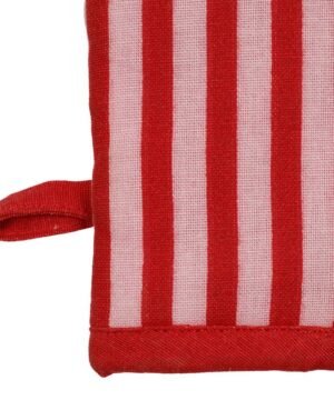 Lot de 2 Gants de Cuisine Brodés Kitchfun Rose + Rouge, Yliades – Image 3