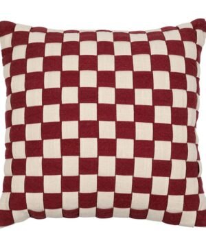 Housse de Coussin Karoz Bordeaux 45 x 45 cm, Yliades