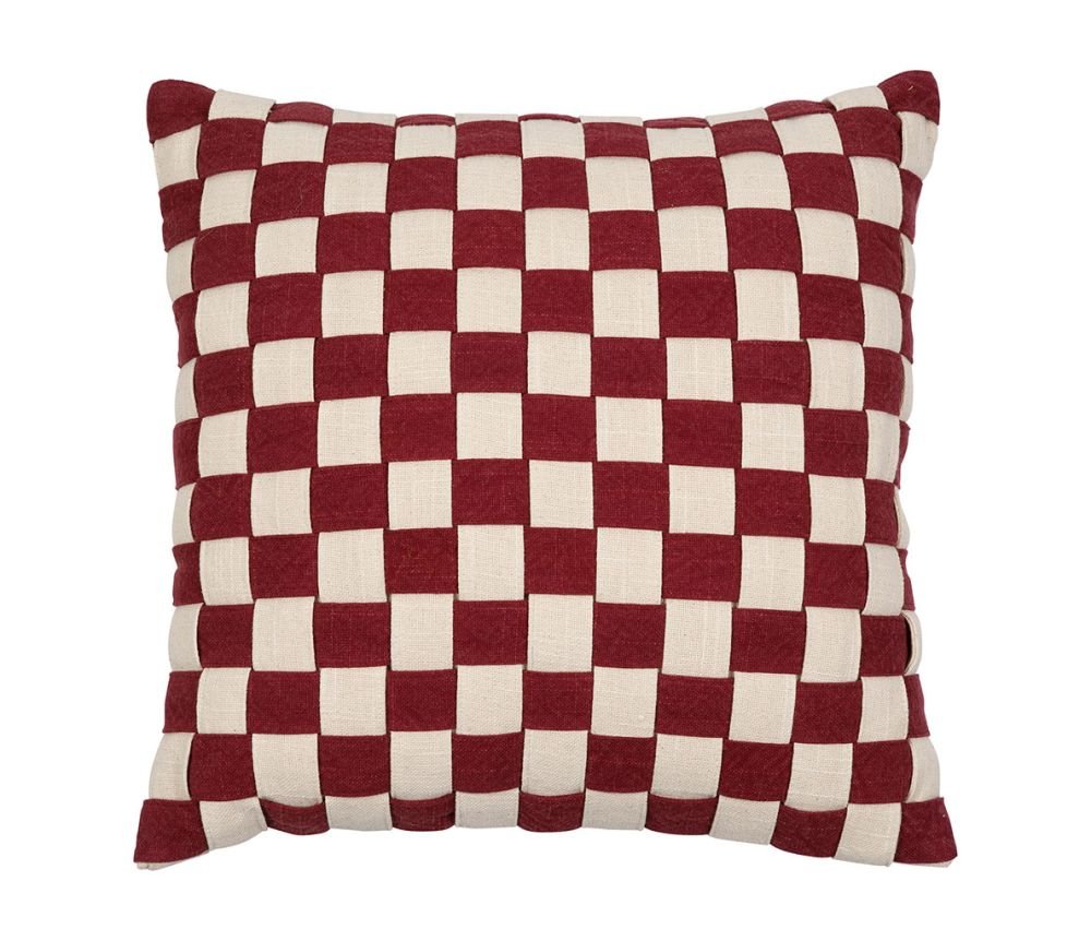 Housse de Coussin Karoz Bordeaux 45 x 45 cm, Yliades