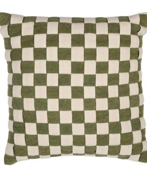 Housse de Coussin Karoz Kaki 45 x 45 cm, Yliades
