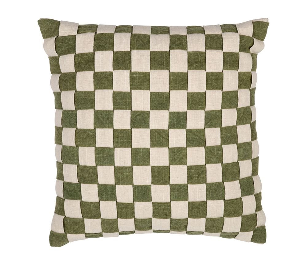 Housse de Coussin Karoz Kaki 45 x 45 cm, Yliades