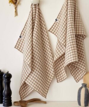 Lot de 2 Essuie-Mains Vickie Ficelle 50 x 70 cm, L’Effet Papillon