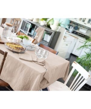 Alternative view of Nappe Rectangle en Gaze de Coton Unie Pampa 150 x 250 cm, L’Effet Papillon