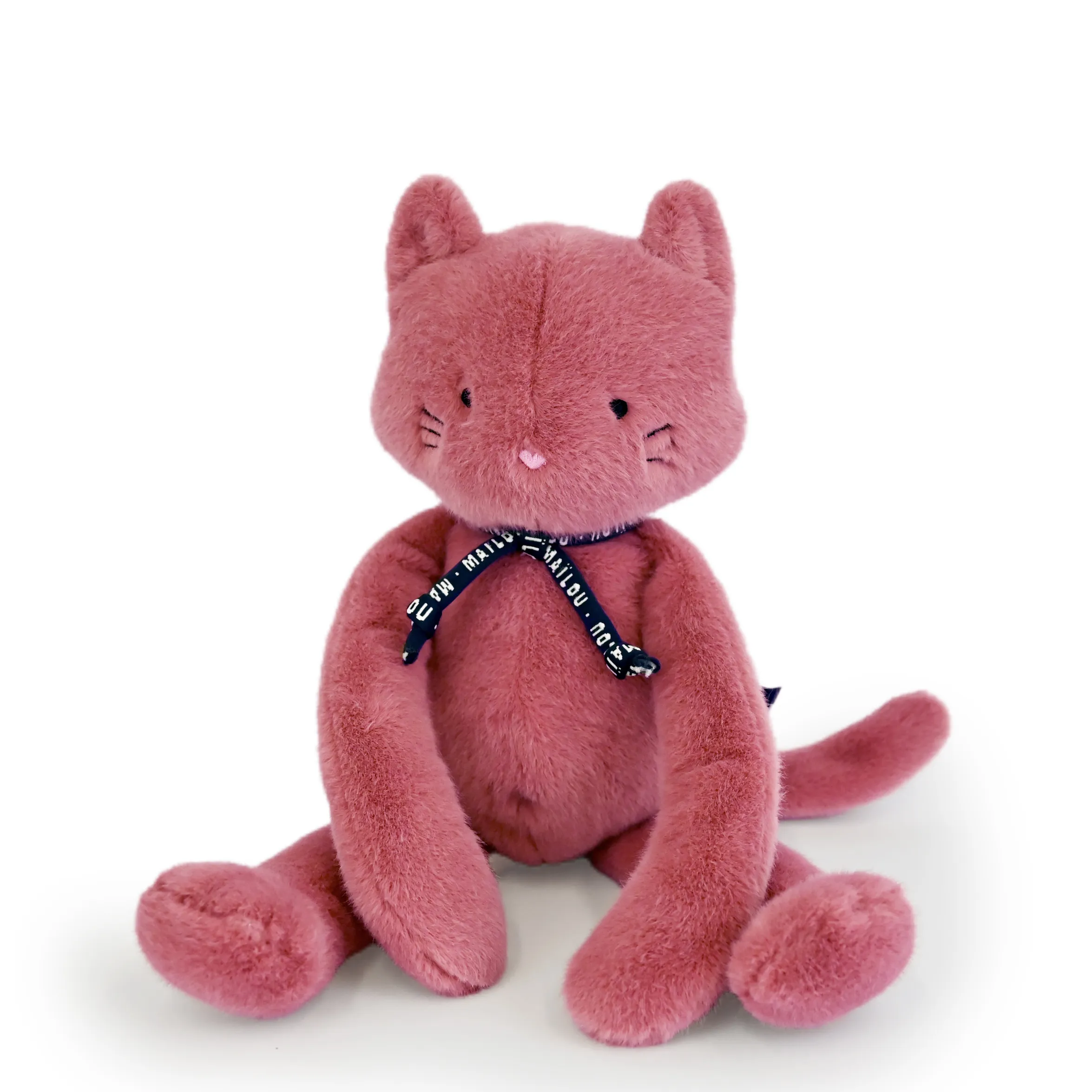 Peluche Chat Rose Méloé 37 cm, Mailou