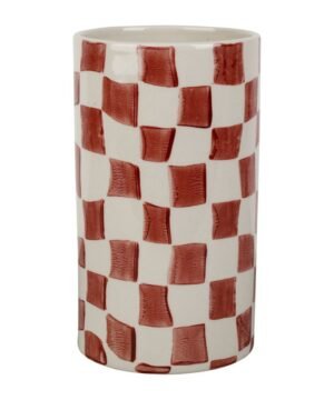 Vase Cylindre Karoz Bordeaux 10,5 x 19 cm, Yliades