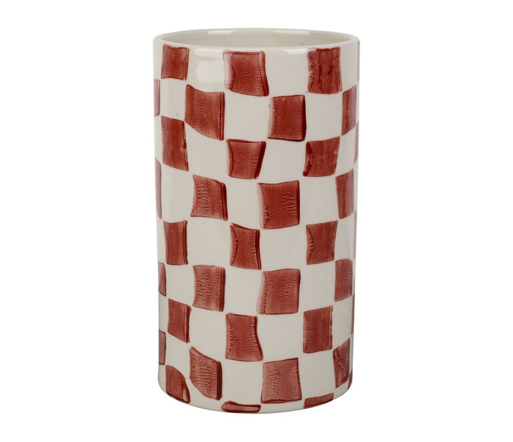 Vase Cylindre Karoz Bordeaux 10,5 x 19 cm, Yliades