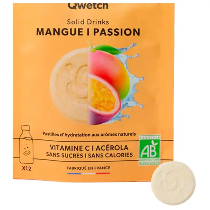 Boisson Solid Drinks Bio Mangue & Passion 12 Pastilles, Qwetch – Image 2
