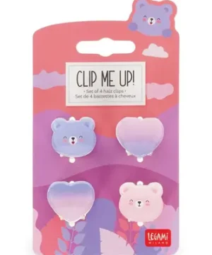 Set de 4 Mini Barrettes à Cheveux teddy bear – Clip Me Up!, Legami