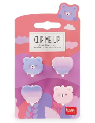Set de 4 Mini Barrettes à Cheveux teddy bear – Clip Me Up!, Legami