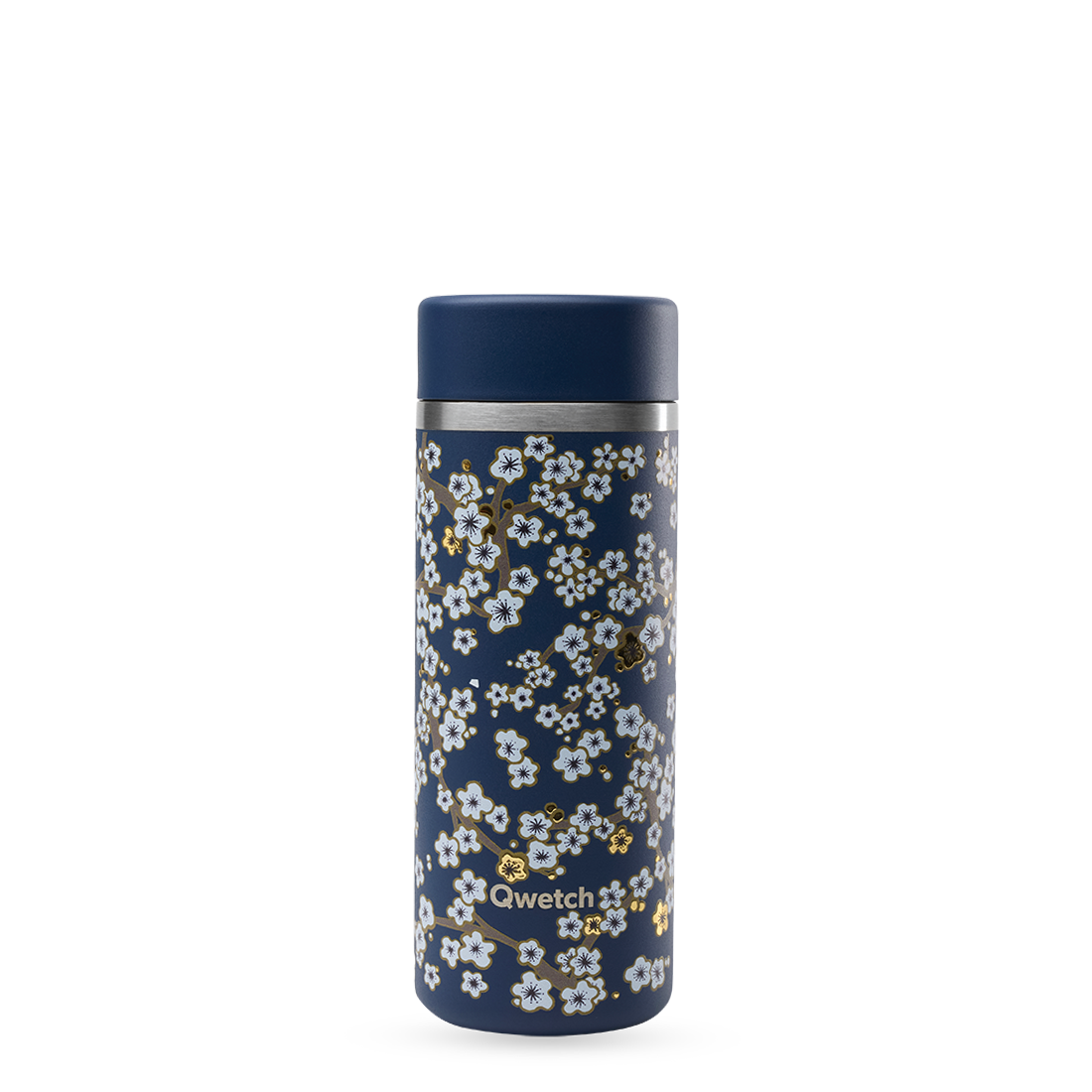 Théière Isotherme Flowers Bleu Nuit 400 ml avec Infuseur Inox, Qwetch – Image 2