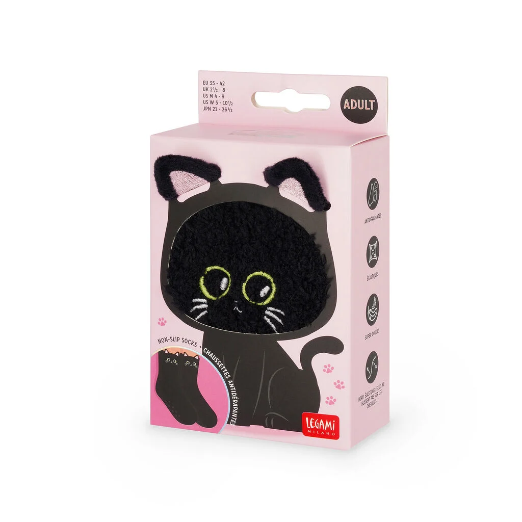 Chaussettes Antidérapantes Adulte Kitty Black - It's a Match!, Legami