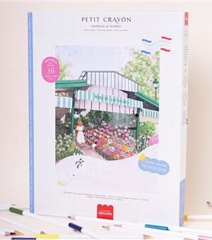 Alternative view of Coffret Coloriage au Numéro Petit Crayon Façades La Saison des Fleurs, La Petite Epicerie