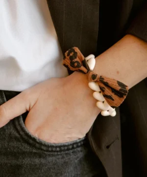 Alternative view of Bracelet Only Beige & Maxi Nœud Léopard, Gaga