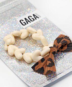 Bracelet Only Beige & Maxi Nœud Léopard, Gaga – Image 3