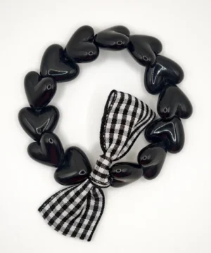 Bracelet GAGA Noir & Nœud Vichy, Gaga