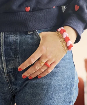 Bracelet Mon Petit Léon Rouge Rose, Gaga – Image 3
