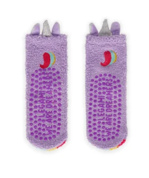 Alternative view of Chaussettes Antidérapantes Enfant Unicorn Lilas - It's a Match! Legami