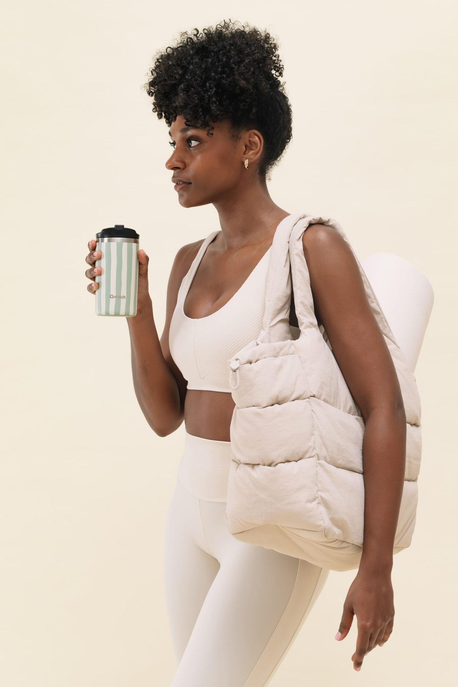 Travel Mug Isotherme Allure Vert Tilleul 350 ml, Qwetch – Image 3