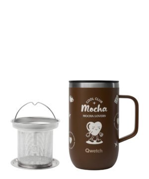 Mug Tisanière Isotherme Cool Club Chocolat 470 ml, Qwetch