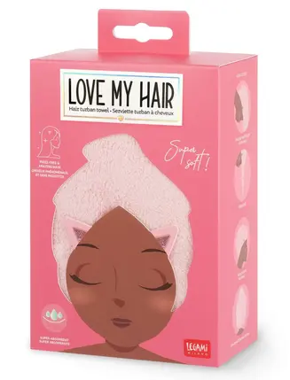 Serviette Turban à Cheveux Kitty – Love My Hair, Legami
