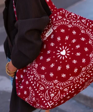 Cabas XXL Bandana Cherry, Mon Petit Léon