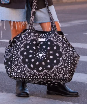 Cabas XXL Bandana Noir, Mon Petit Léon