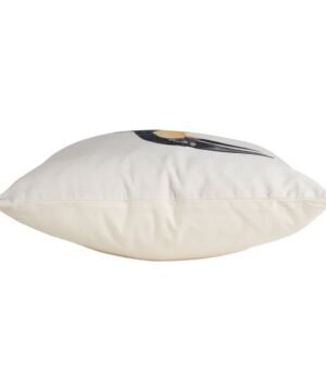 Coussin Brodé Faune Jaune Noir Orange 45 x 45 cm, Yliades – Image 3