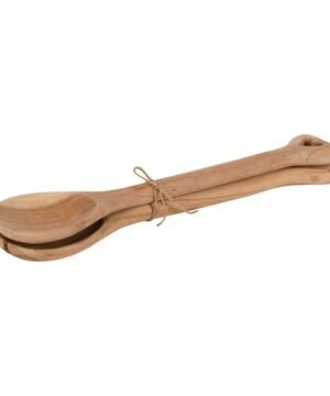 Alternative view of Couverts à Salade Cœur x2 Dalbert L30 cm Acacia, Yliades