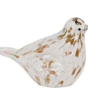 Déco LED Oiseau Serin Blanc 13,5 x 8 x H10 cm, Yliades