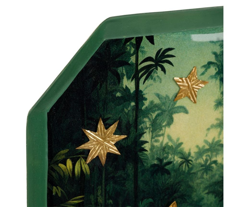 Décoration Murale Oiseau Aureol Vert Foncé Doré 20 x 26,5 cm, Yliades – Image 2