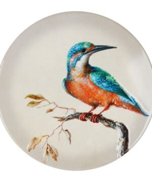 Dessous de Plat Oiseau Bleu Orange D20 cm, Yliades