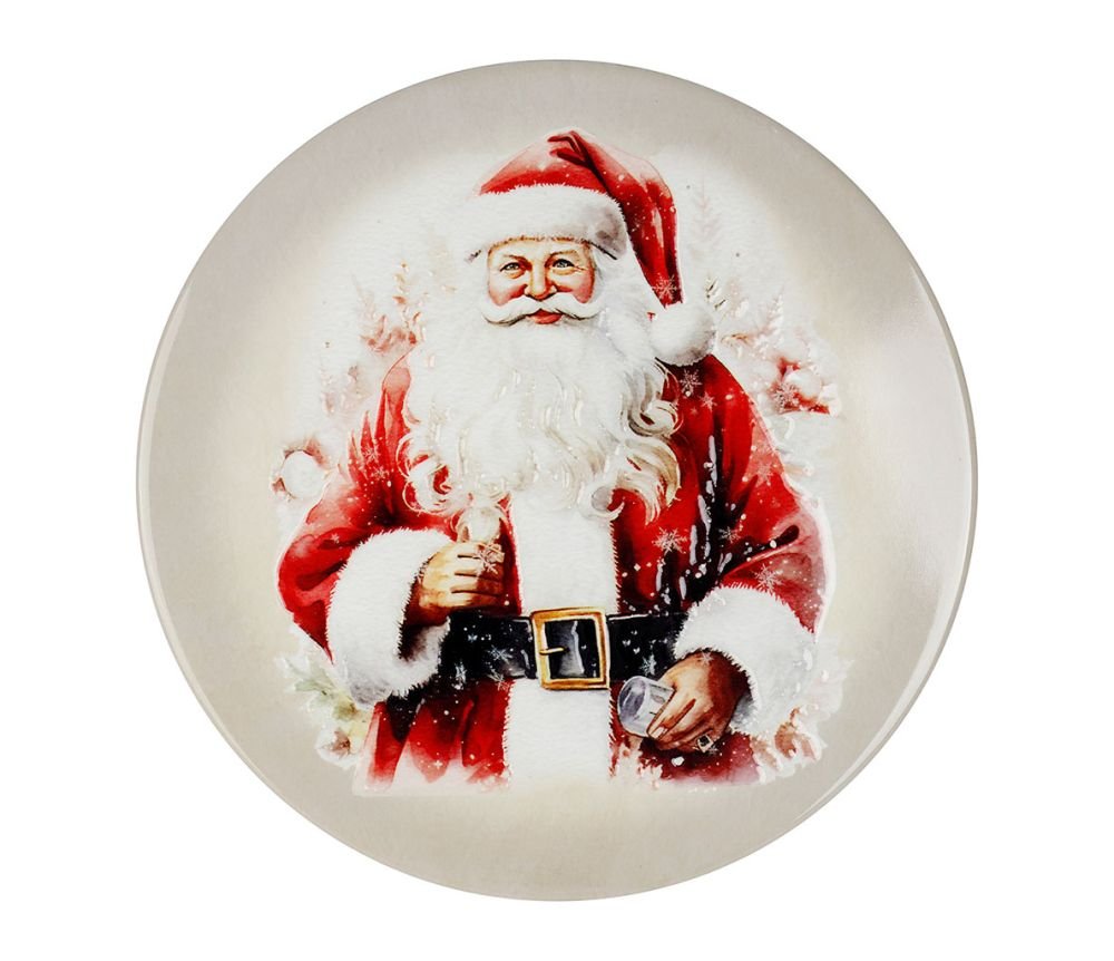Dessous de Plat Santa Blanc Rouge D20 cm, Yliades