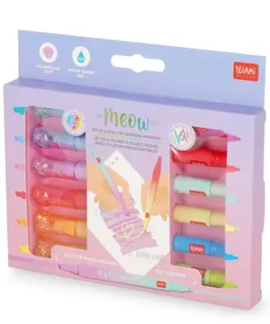 Set de 6 Feutres Double Pointe Meow, Legami