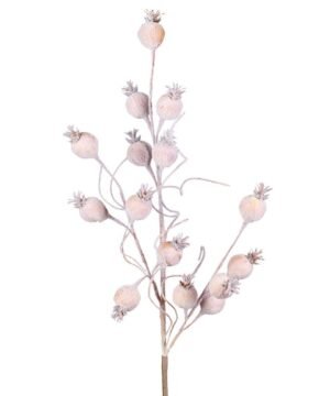 Fleur Poppy Rose Pâle H86 cm, Yliades – Image 3