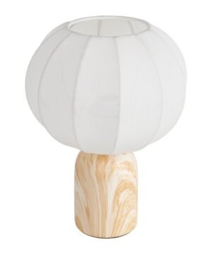 Lampe Klosen Marbre Blanc D25 x H33,5 cm, Yliades