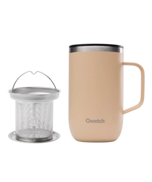 Mug Tisanière Isotherme 470 m lin, Qwetch