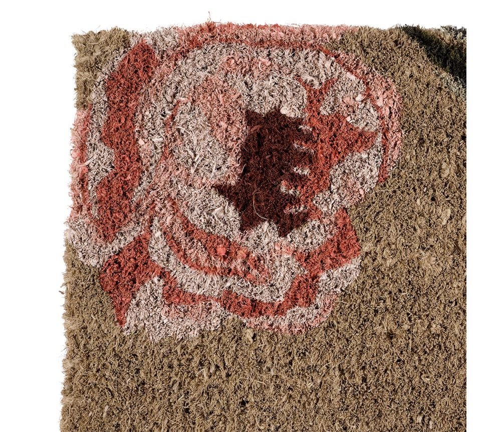 Paillasson Maison Fleurie Naturel Rose 73 x 43 cm, Yliades – Image 2