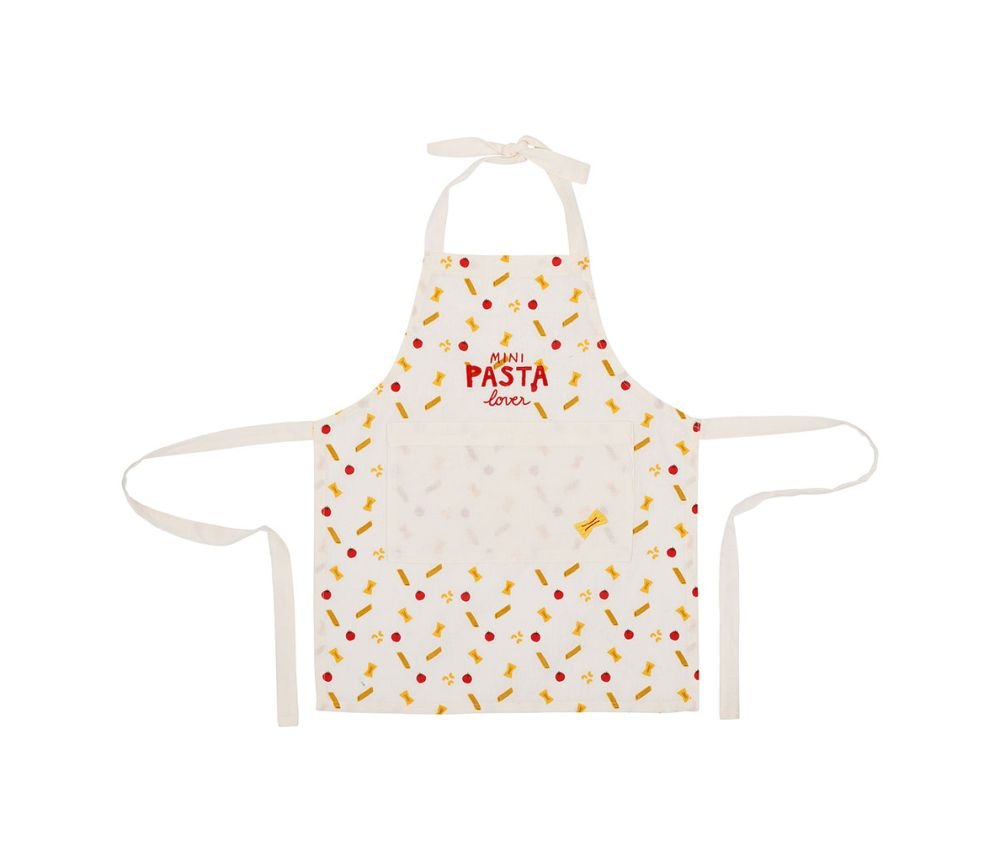 Tablier Enfant Brodé Kitchfun Écru Rouge Jaune, Yliades